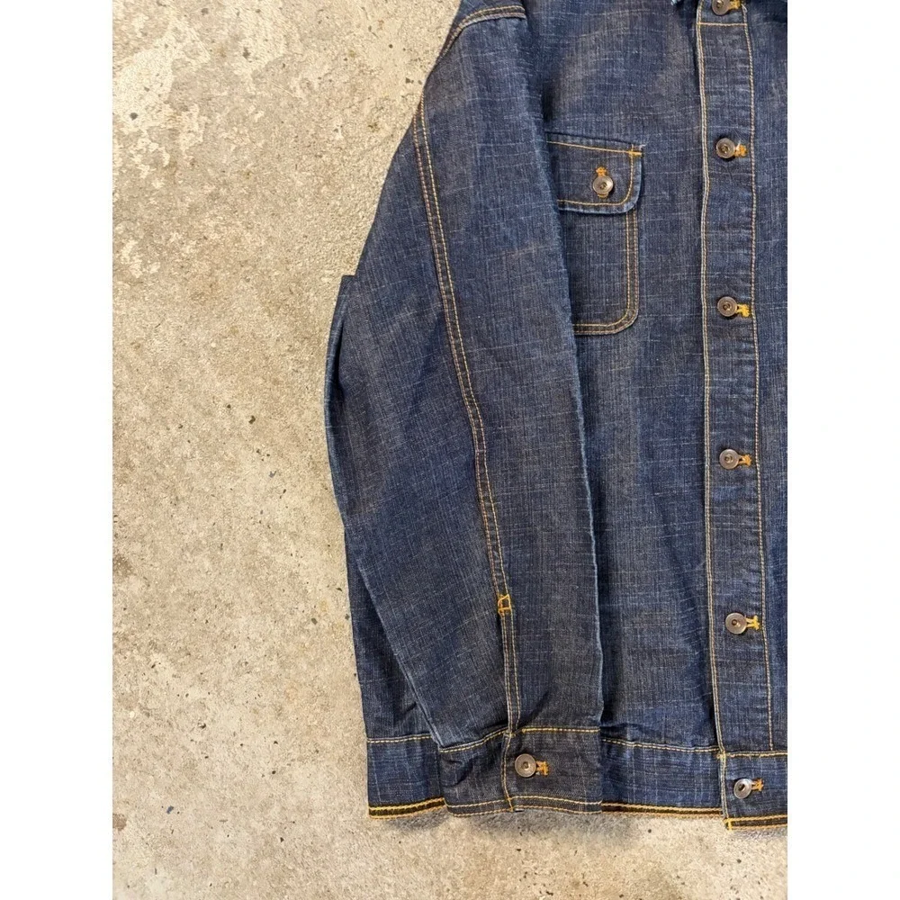 Vintage Y2K‎ Rocawear Mens XL Dark Wash Denim Jacket RW95 Embroidered Streetwear